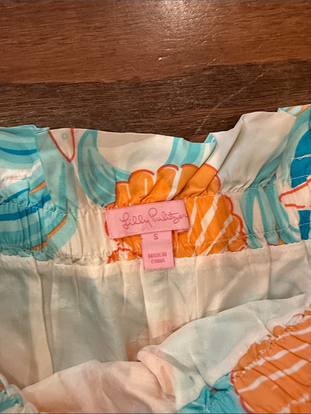 Lilly Pulitzer belted 100% silk “Do Not Wave” skirt, small - Picture 4 of 9